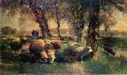 unknow artist Sheep 195 oil painting on canvas